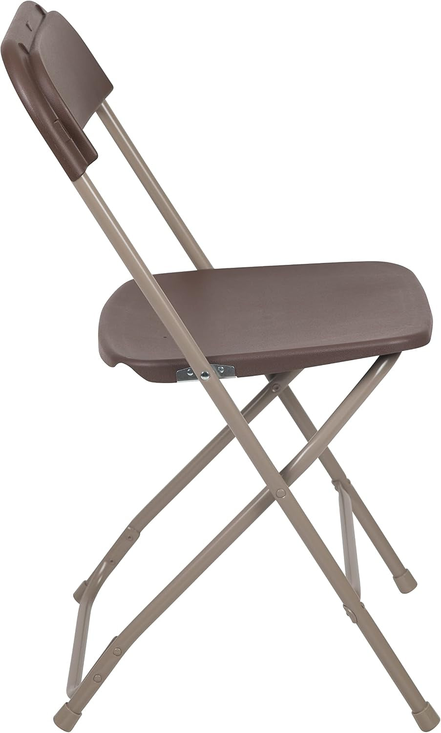 Hercules Series Plastic Folding Chair - Brown - 4 Pack 650LB Weight Capacity Comfortable Event Chair-Lightweight Folding Chair