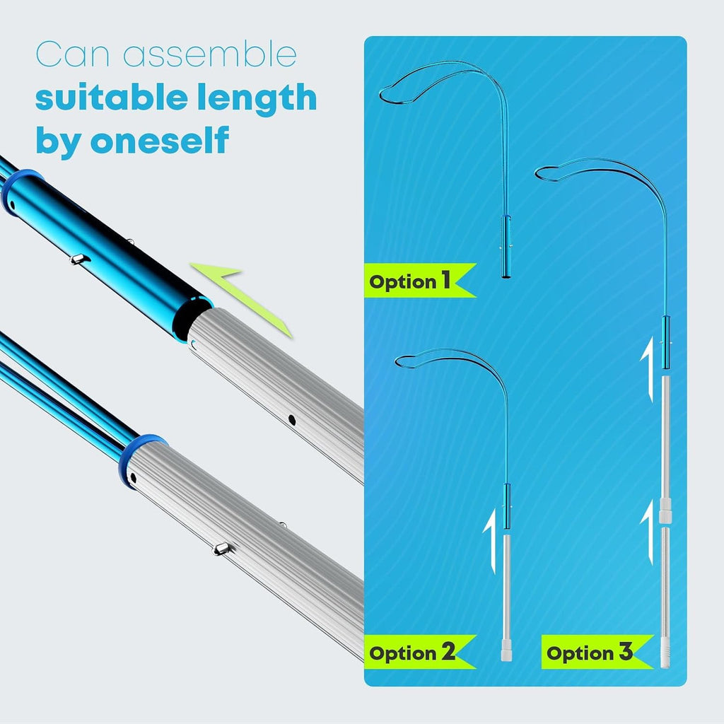 Swimming Pool Safety Hook, 3.3FT Aluminum Telescopic Pole | Life Saving Rescue Equipment, Drowning Person Emergency, Pool Life Saving Pole