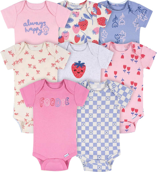 Baby Girls 8-Pack Short Sleeve Mix & Match Bodysuits