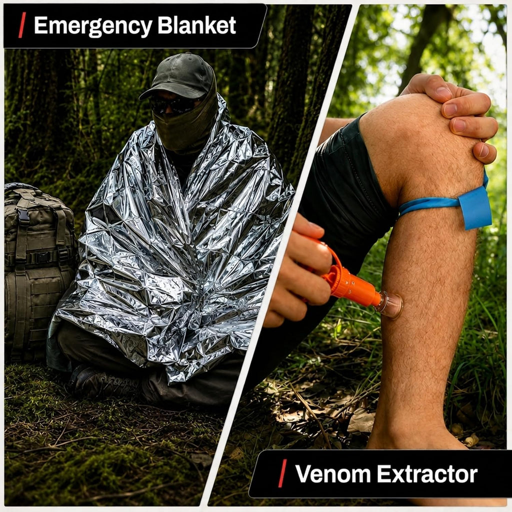 IFAK Trauma Kit 18Pcs, Tactical First Aid Kit | Venom Extractor & Emergency Blanket, Trauma Kit Combat Pack for Trauma Wound Care, Gunshot, Outdoor, Hiking, Car & Camping