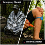 IFAK Trauma Kit 18Pcs, Tactical First Aid Kit | Venom Extractor & Emergency Blanket, Trauma Kit Combat Pack for Trauma Wound Care, Gunshot, Outdoor, Hiking, Car & Camping