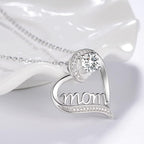 Birthday Gifts for Women 925 Sterling Silver Mom Necklace August September Birthstones Necklace Peridot Blue Sapphire and More Stones Jewelry for Her Love Heart Pendant Necklace