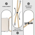 For Google Pixel 10 Pro Crossbody Case Clear Adjustable Shoulder Neck Lanyard Strap Phone Cover for Women Girls Transparent Soft Slim Shockproof Protective Mobile Case for Pixel 10 Pro - Beige