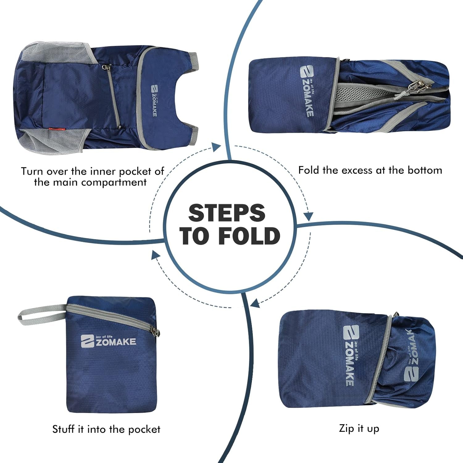 Lightweight Packable Backpack 14L(Royal Blue) | Small Foldable Backpacks Hiking Water Resistant Collapsible Daypack for Women Men