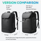 Men'S Laptop Backpack for 17.3Inch Notebook,Waterproof Fashion Travel Backpacks,High Tech Backpack with Water Bottle, Work Business Backpacks for Men and Women