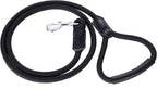 Dog Leash with Genuine Leather Connection/Handle, 4/5/6 FT | Rope Leash, Heavy Duty 360° Swivel Metal Clasp, for Small Medium & Large Dogs