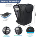 Men'S Laptop Backpack for 17.3Inch Notebook,Waterproof Fashion Travel Backpacks,High Tech Backpack with Water Bottle, Work Business Backpacks for Men and Women