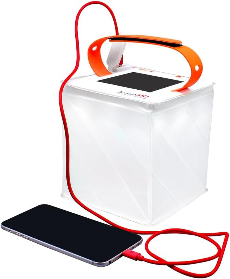 Max 2-In-1 Inflatable Solar LED Camping Lantern & Phone Charger | 200 Lumens, Twist-To-Inflate Design, Waterproof, Camping, Hiking & Travel, Emergency Light for Power Outages, Hurricane