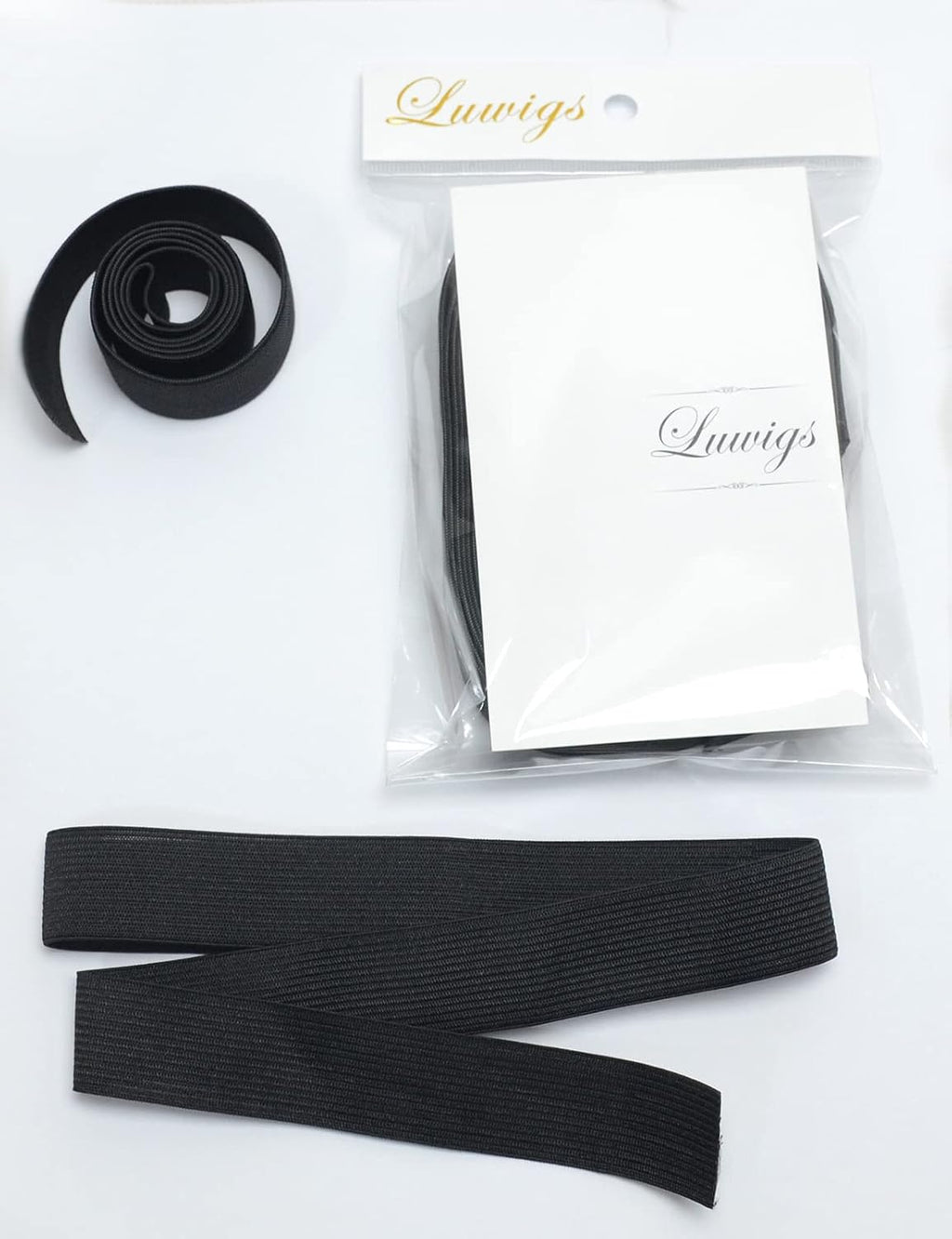 Black Elastic Bands Wig Accessories for Making Wigs/Lace Frontal/Lace Closure 2.5Cm Width 6Pcs (Elastic Band, 6Pcs) | 2.5Cm Wide Sturdy Black Elastic Bands, 6 Pieces per Set, Flexible Stretch, Wig Making, Lace Frontal and Lace Closure Fixing