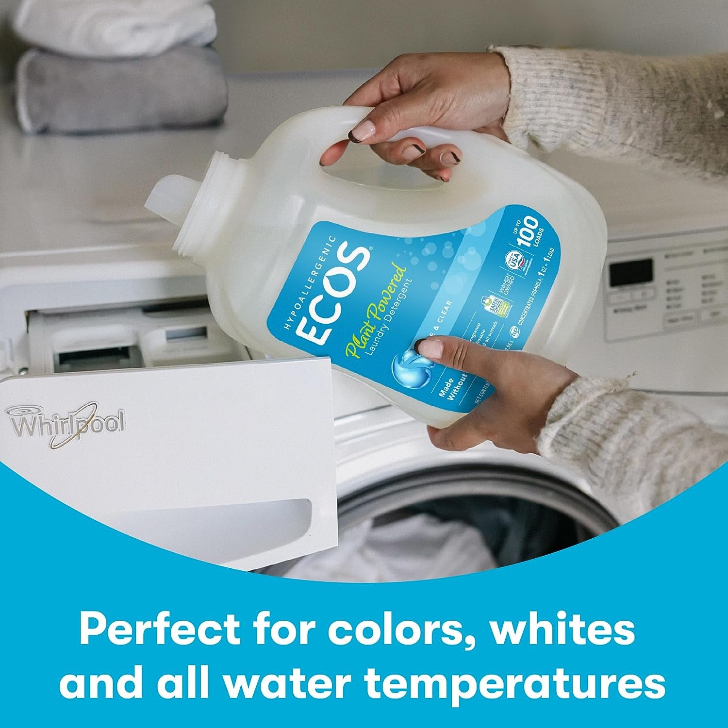 Laundry Detergent Liquid, 100 Loads - Dermatologist Tested Laundry Soap - Hypoallergenic, EPA Safer Choice Certified, Plant-Powered - Lavender, 100 Fl Oz