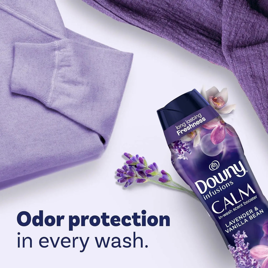 Infusions In-Wash Laundry Scent Booster Beads, CALM, Soothing Lavender and Vanilla Bean, 24 Oz