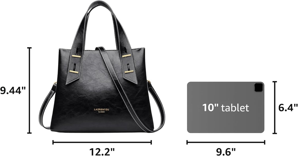 Women Crossbody Handbags Genuine Leather Satchel Handbags for Women Top-Handle Shoulder Tote Purses