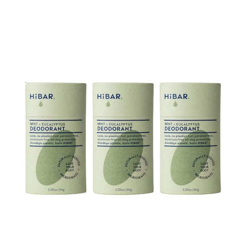 - Eucalyptus & Mint Plastic Free Deodorant - Natural Deodorant - All-Day Protection - with Sunflower Seed Wax, Rice Bran & Shea Butter - Plastic, Paraben & Aluminum-Free - Vegan - 3 Pack