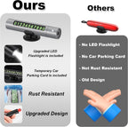 Upgraded 2026 Safe Hammer Glass Breaker Flashlight Car Parking Card, Seatbelt Cutter Window Breaker Emergency Escape Tool Glass Breaker Emergency Seat Belt Cutter (3 Pack (Blue, Red & Gray))