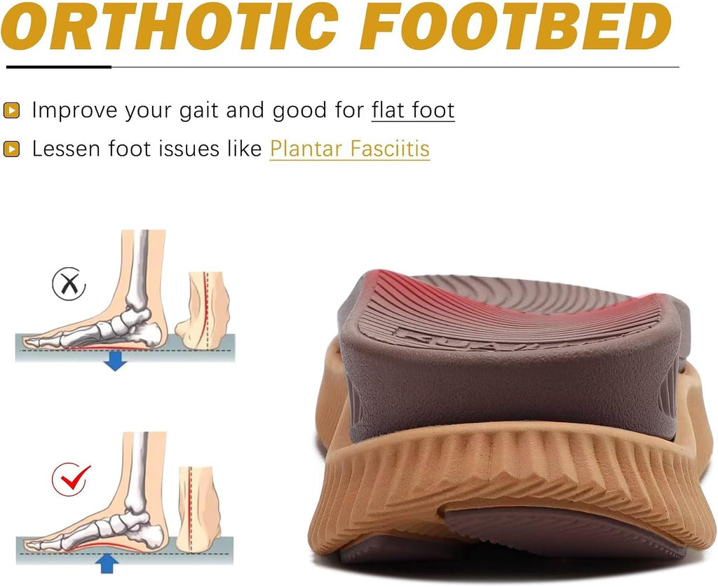 Womens Orthopedic Walking Sandals Ladies Recovery Sport Thick Athletic Cushion Outdoor Hiking Water Sandles Adjustable Strap Sandals with Comfortable Plantar Fasciitis Arch Support