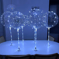 Cold White 6Pc LED Light up Balloon with Sticks, Stands and Batterys, Centerpieces for Party No Helium Required DIY Kit (Cold White)