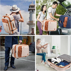 40L Expandable Carry on Travel Backpack with 4 Packing Cubes | Flight Approved, Fits 17 Inch Laptop, Water-Resistant, Suitcase Backpack, Business Weekender Luggage, Gift for Men & Women
