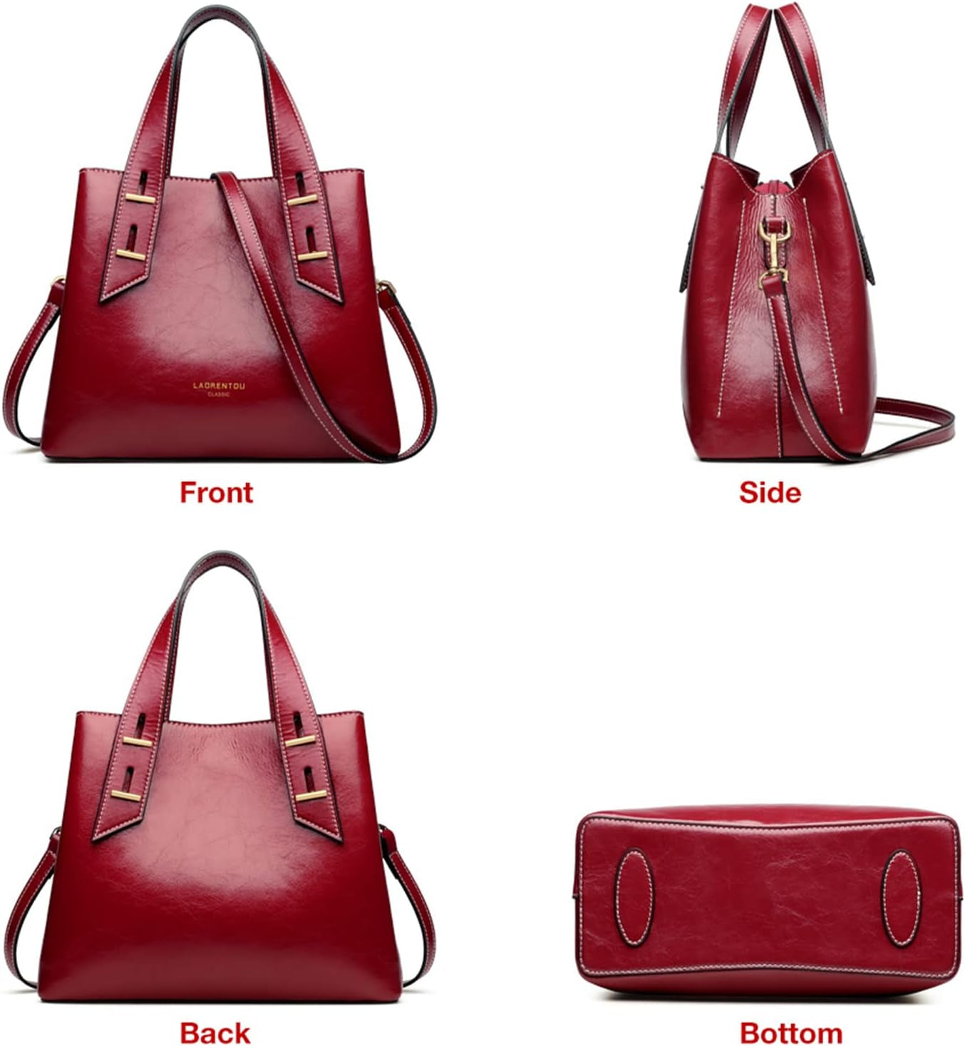 Women Crossbody Handbags Genuine Leather Satchel Handbags for Women Top-Handle Shoulder Tote Purses