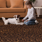 Faux Antelope Cheetah Print Rug, Leopard Rug 6.2X8.2 Faux Animal Print Skin Cheetah Area Rug for Bedroom Living Room Animal Fur Hide Rustic Dark Brown