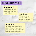 Face Wash for Sensitive Skin Facial Cleanser Vegan Ceramide Barrier Repair Extra Gentle for Daily Fragrance Free for Sensitive Skin, Clean Beauty, Vegan & Cruelty-Free Dermatologist Tested