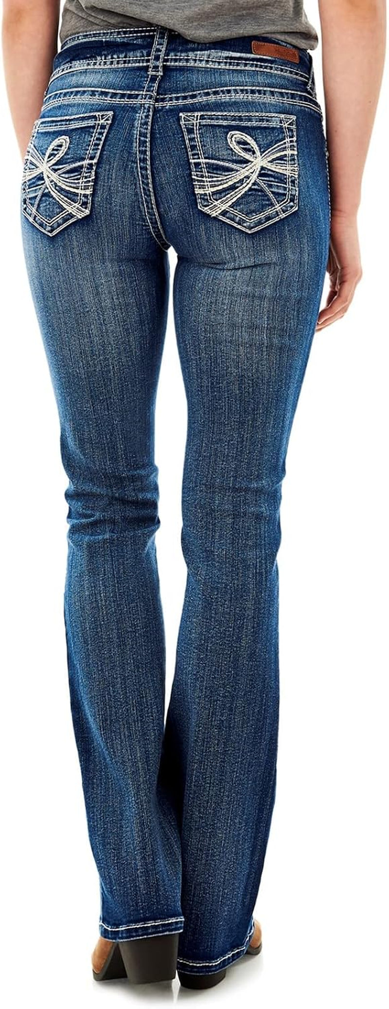Luscious Curvy Bootcut Jeans for Women, Mid-Rise Insta Stretch Denim, Size-Inclusive Juniors Jeans