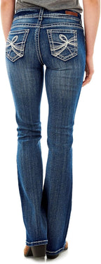 Luscious Curvy Bootcut Jeans for Women, Mid-Rise Insta Stretch Denim, Size-Inclusive Juniors Jeans