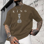 Men'S King Chess Shirt Graphic Tees Designer Printed T Shirts for Men Urban Letter T-Shirt Streetwear
