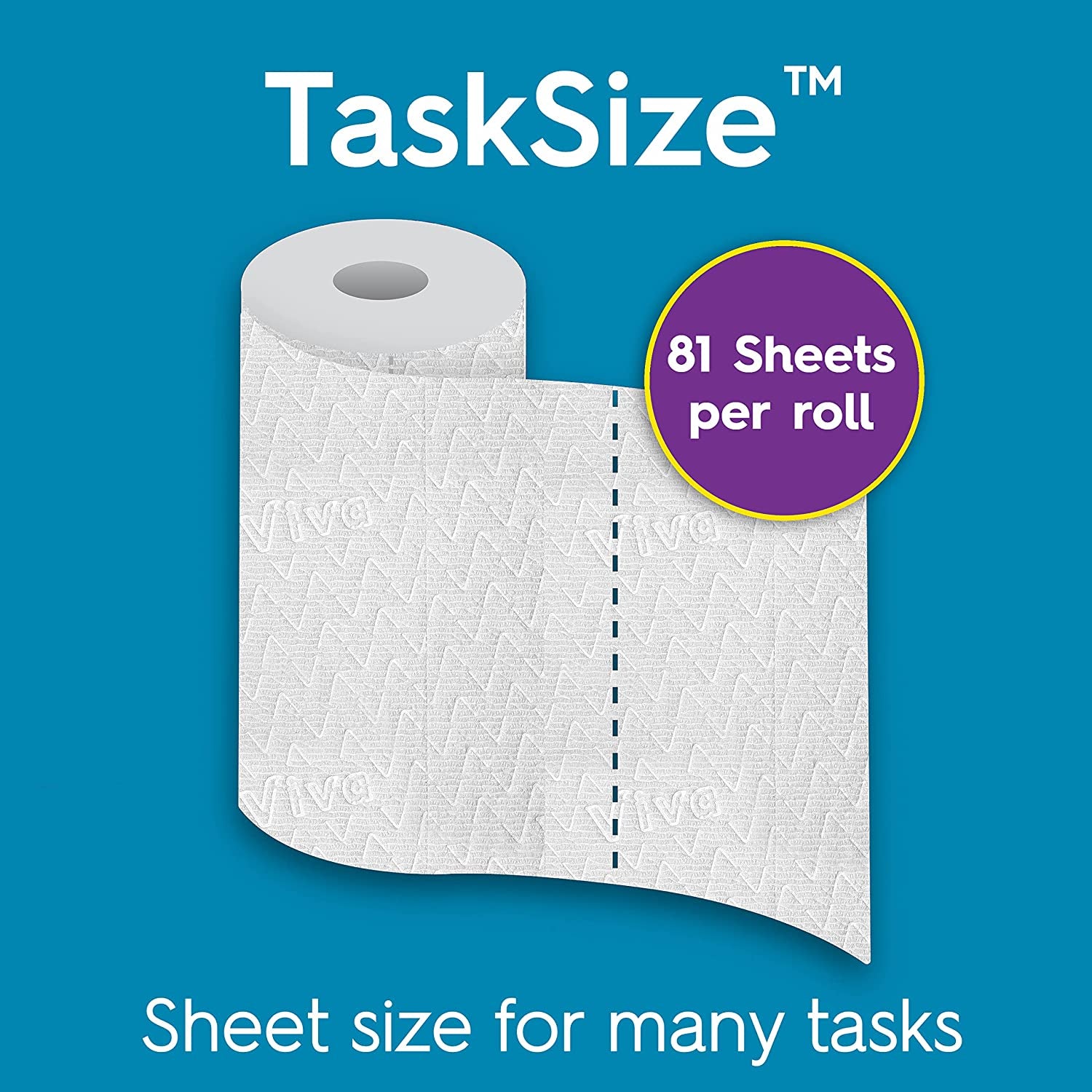 Multi-Surface Cloth Paper Towels, Task Size - 12 Super Rolls (2 Packs of 6) - 81 Sheets per Roll