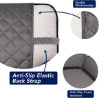 Reversible Quilted Sofa Cover, Water Resistant Slipcover Furniture Protector, Washable Couch Cover with Non Slip and Elastic Straps for Kids, Dogs, Pets (Sofa, Gray/Light Gray)