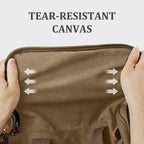 Canvas Duffle Bag, Expandable 60L Travel Overnight Weekender Bag | Multiple Pockets, Carry-On Size, Durable Zippers, Detachable Strap, for Men & Women, Coffee