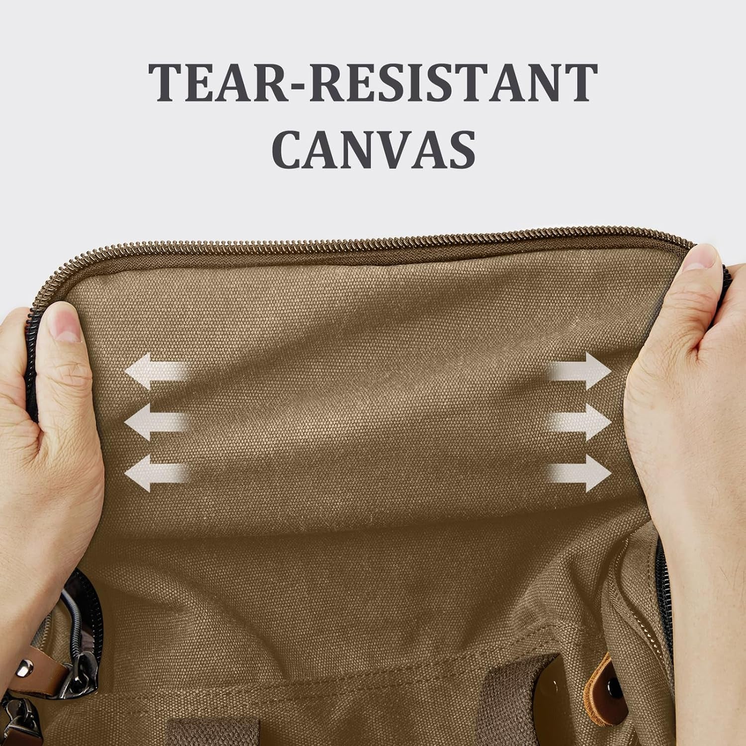 Canvas Duffle Bag, Expandable 60L Travel Overnight Weekender Bag | Multiple Pockets, Carry-On Size, Durable Zippers, Detachable Strap, for Men & Women, Coffee