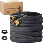 Lightweight Flat Garden Hose 100Ft, 800D Woven Water Hose with 3/4” Aluminum-Copper Fittings with 2 Rubber Washers, 580 PSI Burst Pressure, Flexible Kink-Free Hose for Outdoor, Lawn & Yard Use