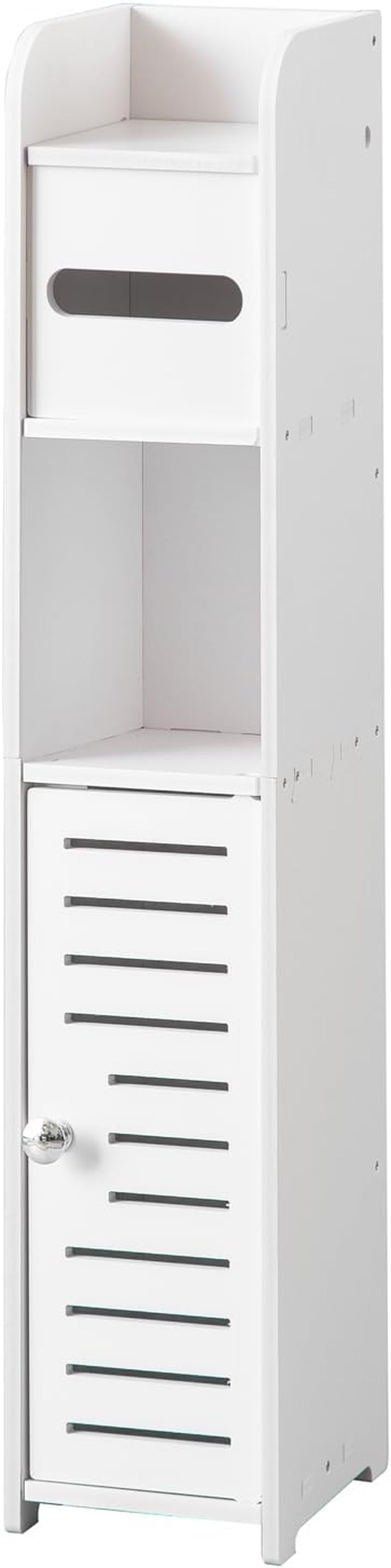 Toilet Paper Holder Stand: Small Bathroom Cabinet Storage for Small Spaces