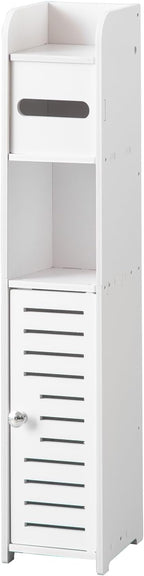 Toilet Paper Holder Stand: Small Bathroom Cabinet Storage for Small Spaces
