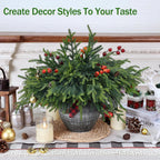 36 Pcs Christmas Greenery Pines Branch Pine Branches Artificial Green Pine Stem - Real Touch for Vase DIY Crafts Flower Arrangement Home Indoor Christmas Decor(18 Inch)