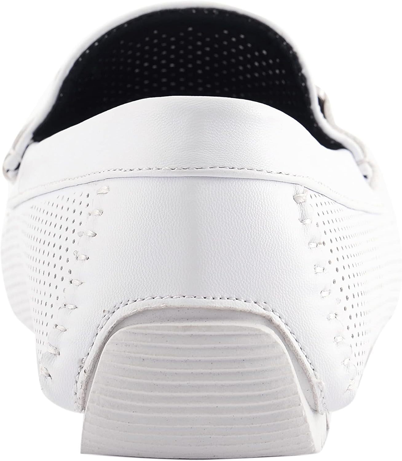 Slip-On Loafer Matching Color Bit, Comfortable Driving Moccasins Shoes for Men - Color White Size 9.5