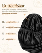 Adjustable Satin Sleep Bonnet, Double Layer Extra Long Hair Bonnet | Natural Hair Silk Feeling Bonnet for Braids, Locs, Curls - Women’S Night Hair Protection Cap