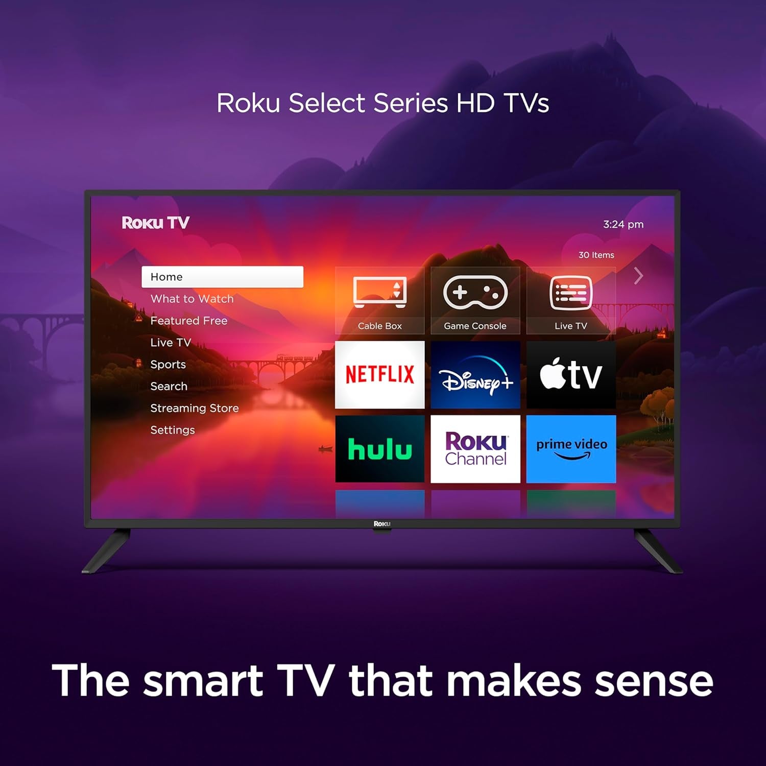 40" Select Series 1080P Full HD Smart tv with Voice Remote, Bright Picture, Customizable Home Screen, and Free TV