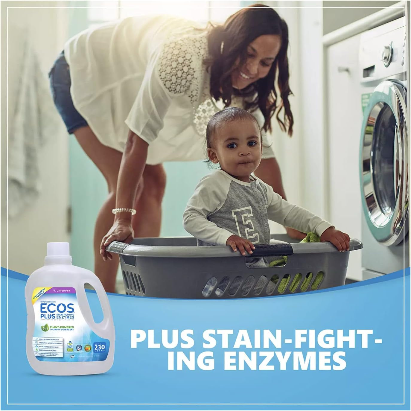 ECOS plus with Stain-Fighting Enzymes  Detergent - 210 Fl. Oz.