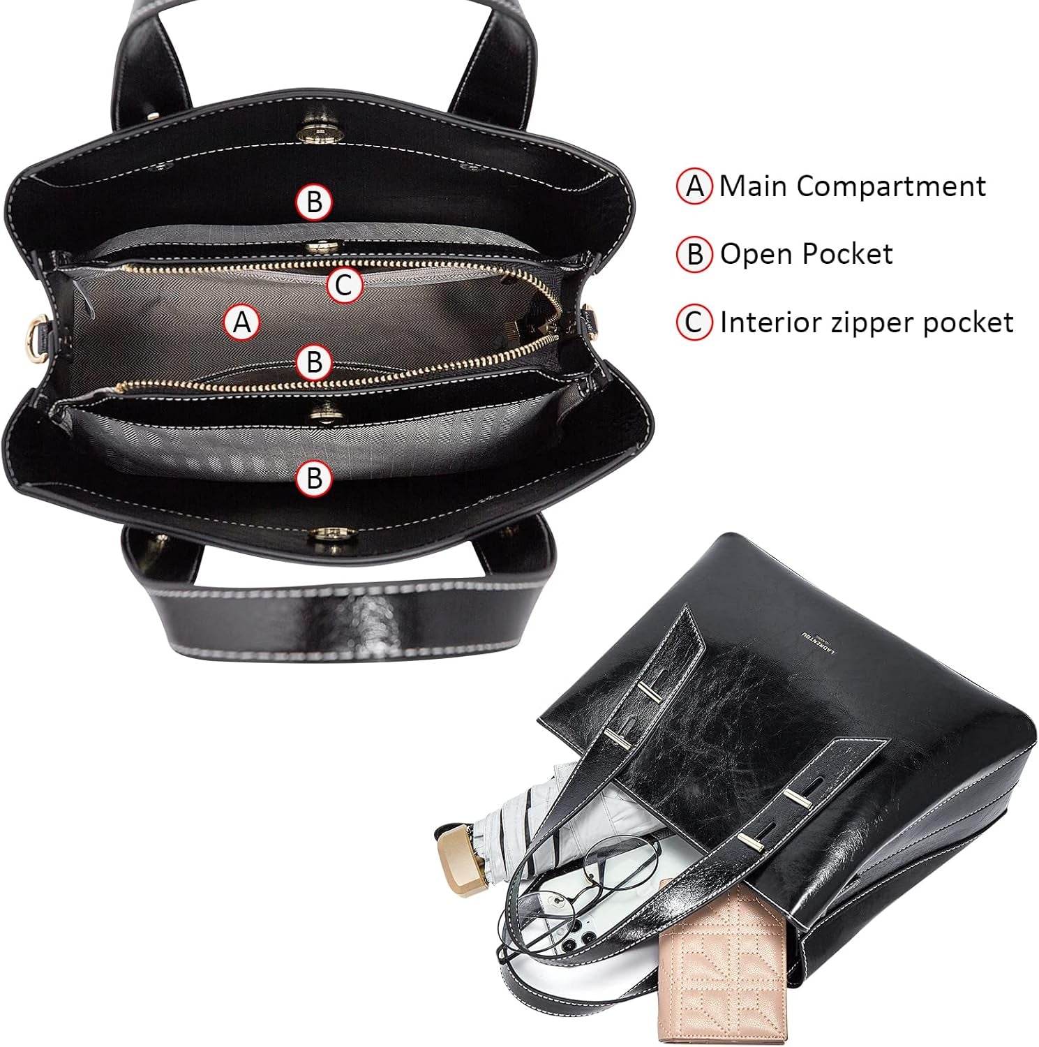 Women Crossbody Handbags Genuine Leather Satchel Handbags for Women Top-Handle Shoulder Tote Purses