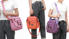 Mens Bag Canvas Shoulder Bag Small Messenger Crossbody Bag Work Bag Vintage Multi-Function