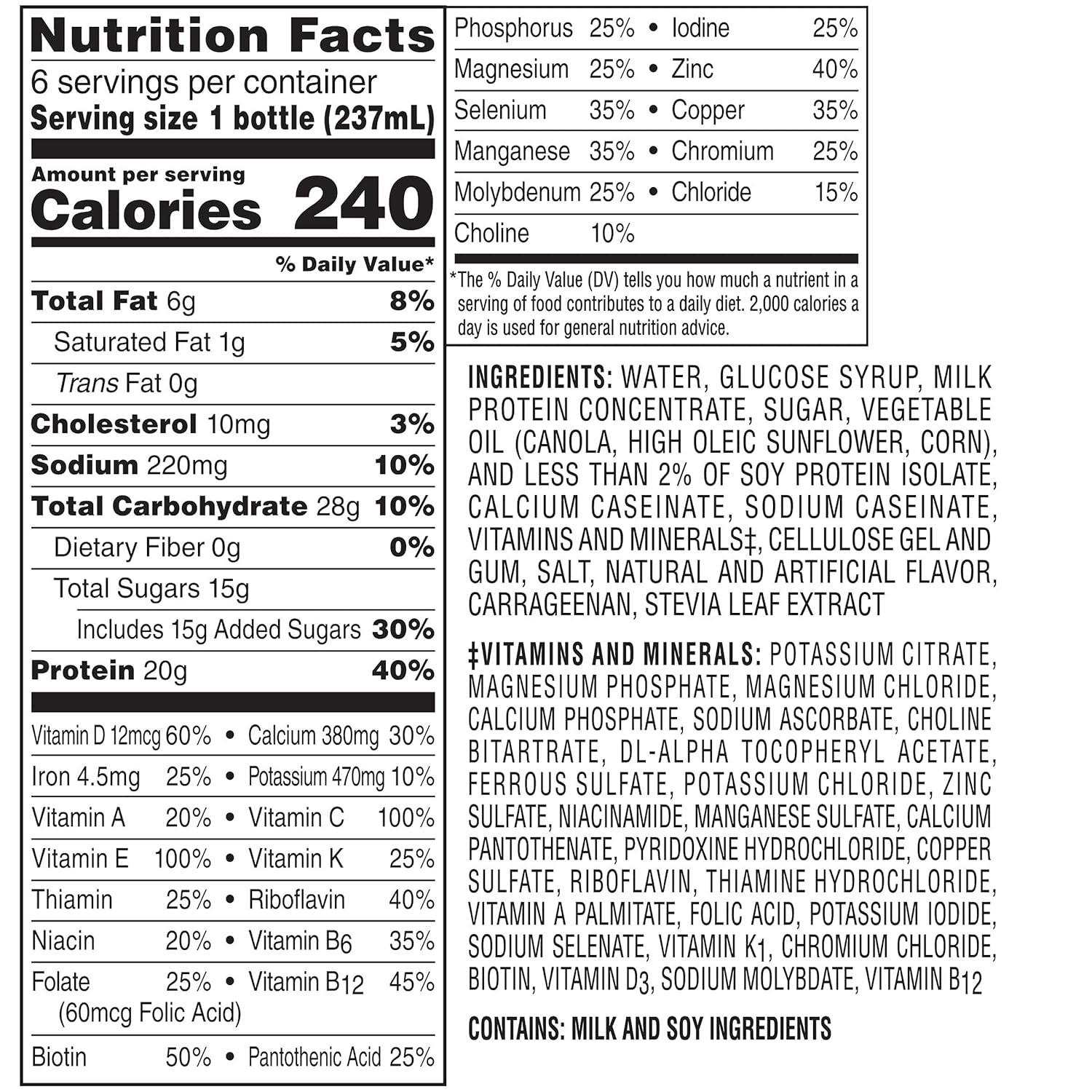 High Protein Nutritional Drink (Vanilla, 6 Count (Pack of 1))