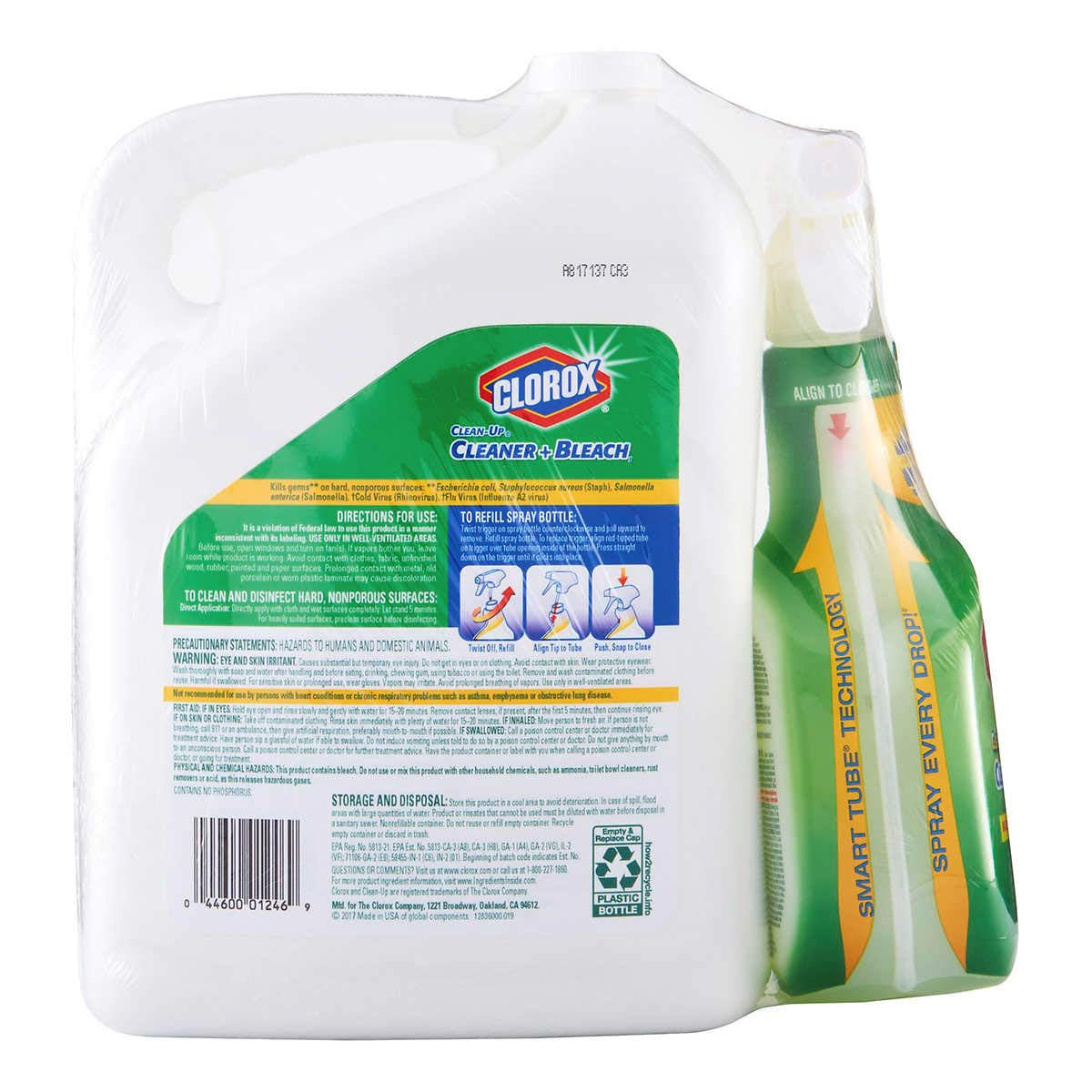 Clean-Up Cleaner Spray with Bleach and Refill Combo, 32 Ounce Spray Bottle + 180 Ounce Refill (1 Combo Pack)