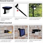 Solar Landscape Spotlight, 4 Pack IP65 Waterproof Outdoor Garden Solar Powered Pathway Light Motion Sensor Path Lighting for Yard, Patio, Pathway
