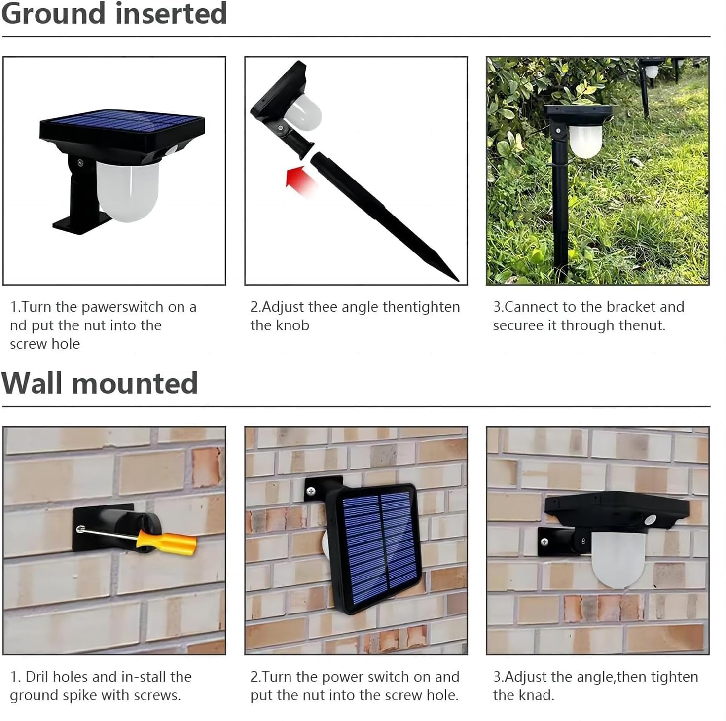 Solar Landscape Spotlight, 4 Pack IP65 Waterproof Outdoor Garden Solar Powered Pathway Light Motion Sensor Path Lighting for Yard, Patio, Pathway