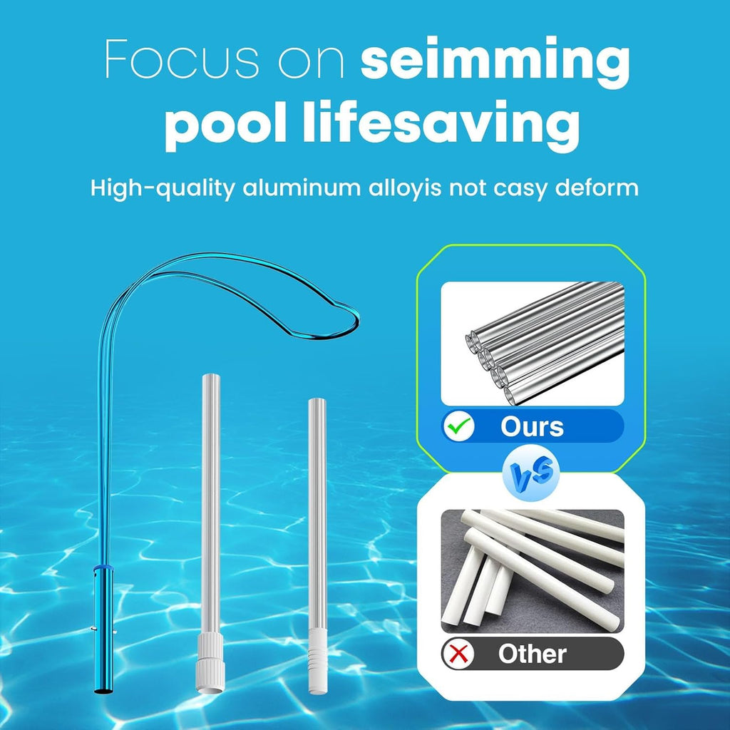 Swimming Pool Safety Hook, 3.3FT Aluminum Telescopic Pole | Life Saving Rescue Equipment, Drowning Person Emergency, Pool Life Saving Pole