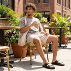 Nation Slip on Slides for Men with Adjustable Straps, Cushioned Footbed and Ridged Grip Outsole - Everyday Mens Sandals
