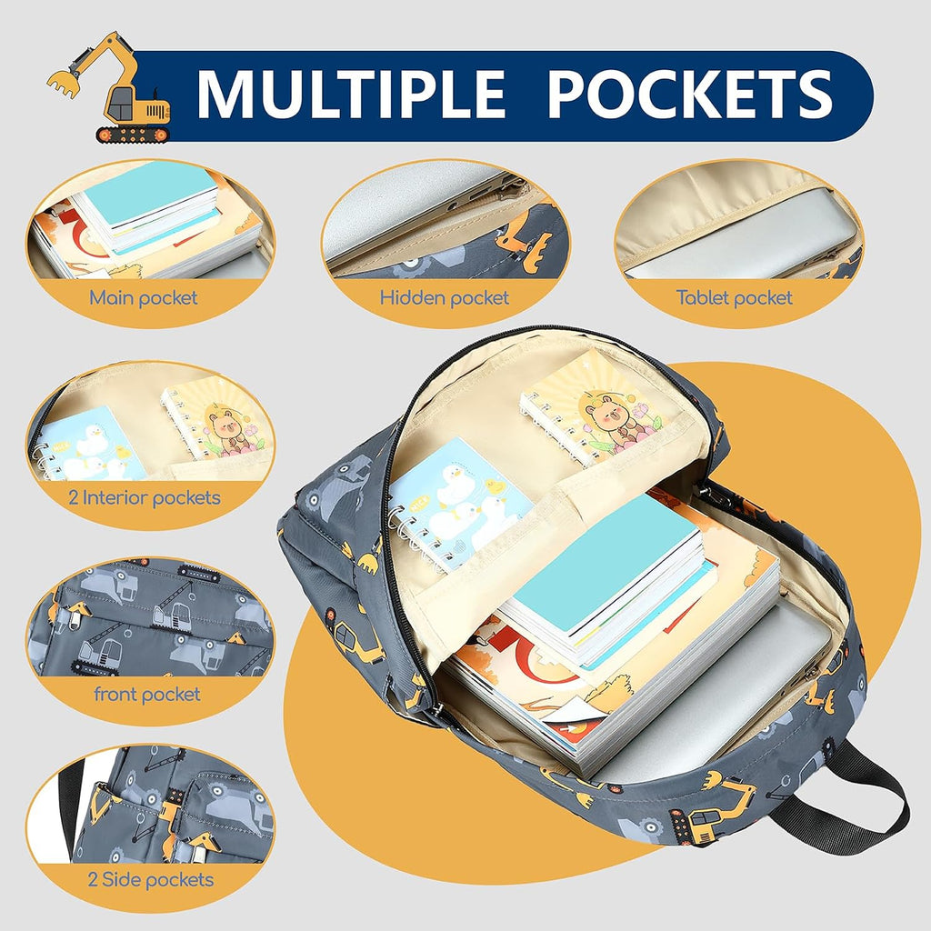 Backpack for Kids, Boys Girls Preschool Backpacks with Lunch Box Toddler Kindergarten School Bookbag Set