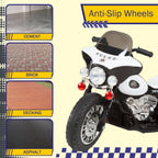 Kids Motorcycle - 3-Wheel Ride on Toy with Police Decals, Reverse, and Headlights - 6V Electric Motorcycle for Kids Ages 3 to 6 by  (Black)