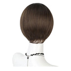 Human Hair Wig Wig Women'S Fashion Gradient Color Oblique Bangs Wig Simulation Natural Lifelike Short Straight Hair High Temperature Synthetic Wig Wig with Bangs Synthetic Wigs